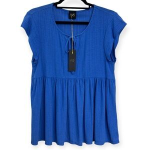 Boho|Royal Blue|Anthropologie W5 Spring Blouse Size M **2148